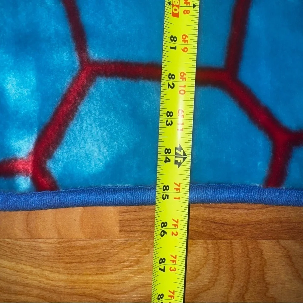 Rare TMNT Blanket Soft All Over Print Double Sided 85” x 56” Large 3 Turtles!